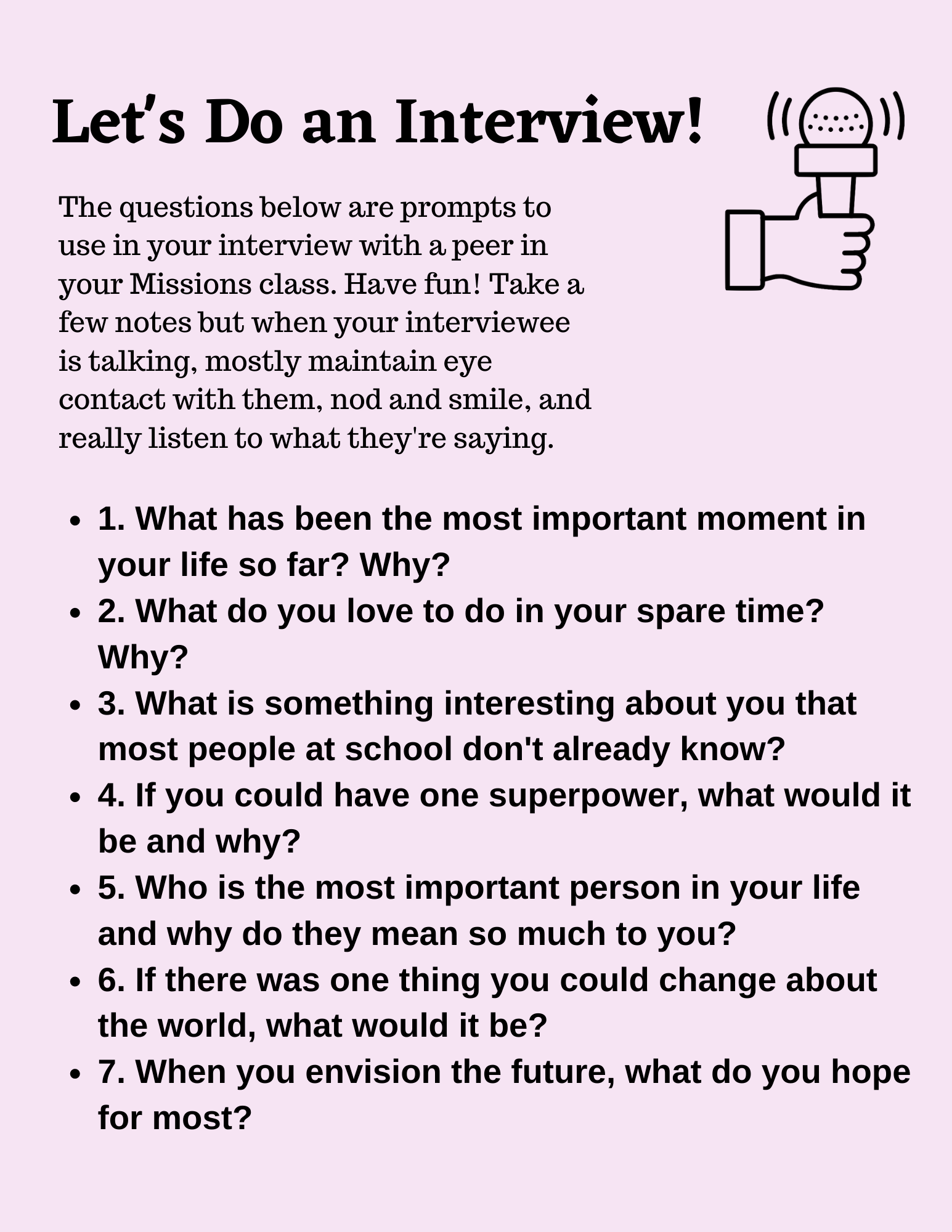 OLu Missions Interview Handout